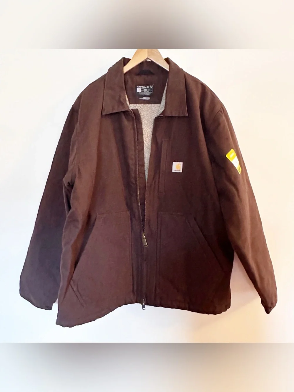 CARHARTT MEN'S DUCK SHERPA LINED WORK COAT